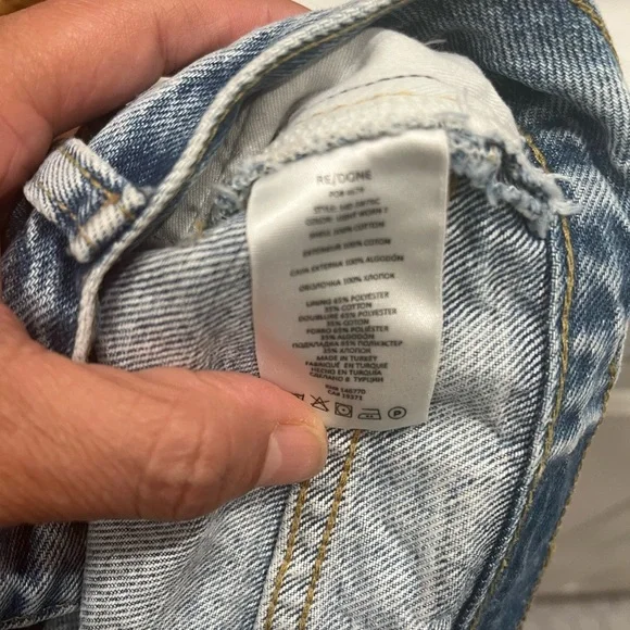 RE/DONE WOMENS JEANS‎ SIZE 26 get a free mini tote bag with your purchase - Picture 6 of 7